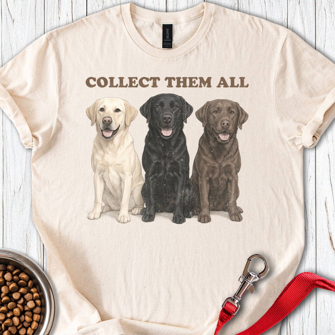 Collect Them All Labrador T Shirt Gift For Dog Lover