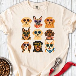 Cute Dog Portraits Premium Tee Gift For Dog Lover