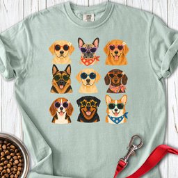 Cute Dog Portraits Premium Tee Gift For Dog Lover