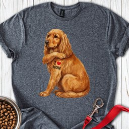Cocker Spaniel I Love Mom T Shirt Gift For Mom