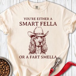 Cocker Spaniel Smart Fella Premium Tee Gift For Dog Lover