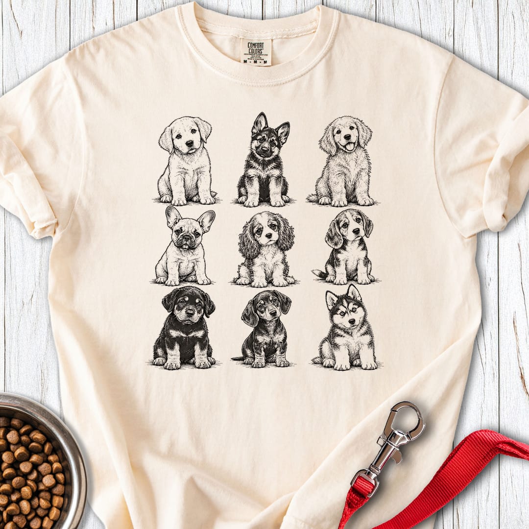 Cute Dog Puppies Premium Tee Gift For Dog Lover