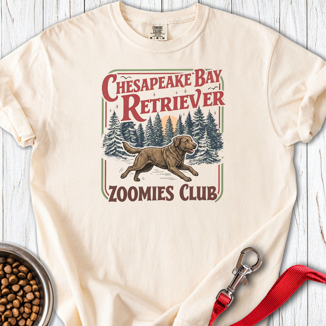 Chesapeake Bay Retriever Zoomies Club Premium Tee Gift For Dog Lover