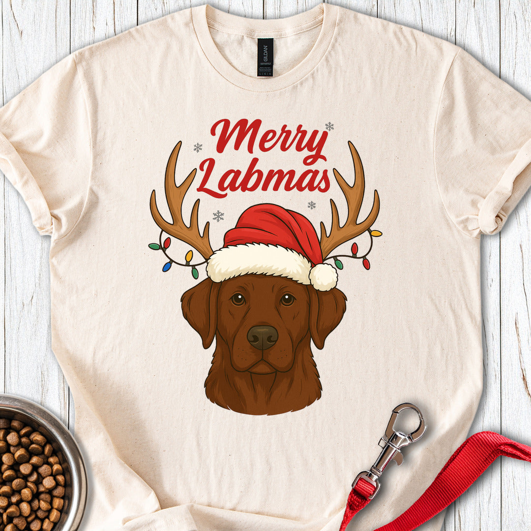 Chocolate Labrador Christmas T Shirt Gift For Dog Lover
