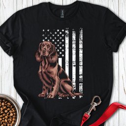 Cocker Spaniel USA Flag T Shirt Gift For Dog Lover
