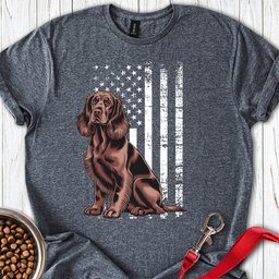 Cocker Spaniel USA Flag T Shirt Gift For Dog Lover
