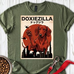 Dachshund Doxiezilla Red T Shirt Gift For Dog Lover