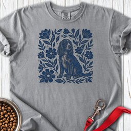 Cocker Spaniel Linocut Premium Tee Gift For Dog Lover