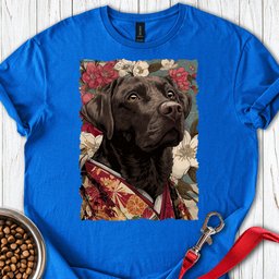Chocolate Labrador Japanese Art T Shirt Gift For Dog Lover