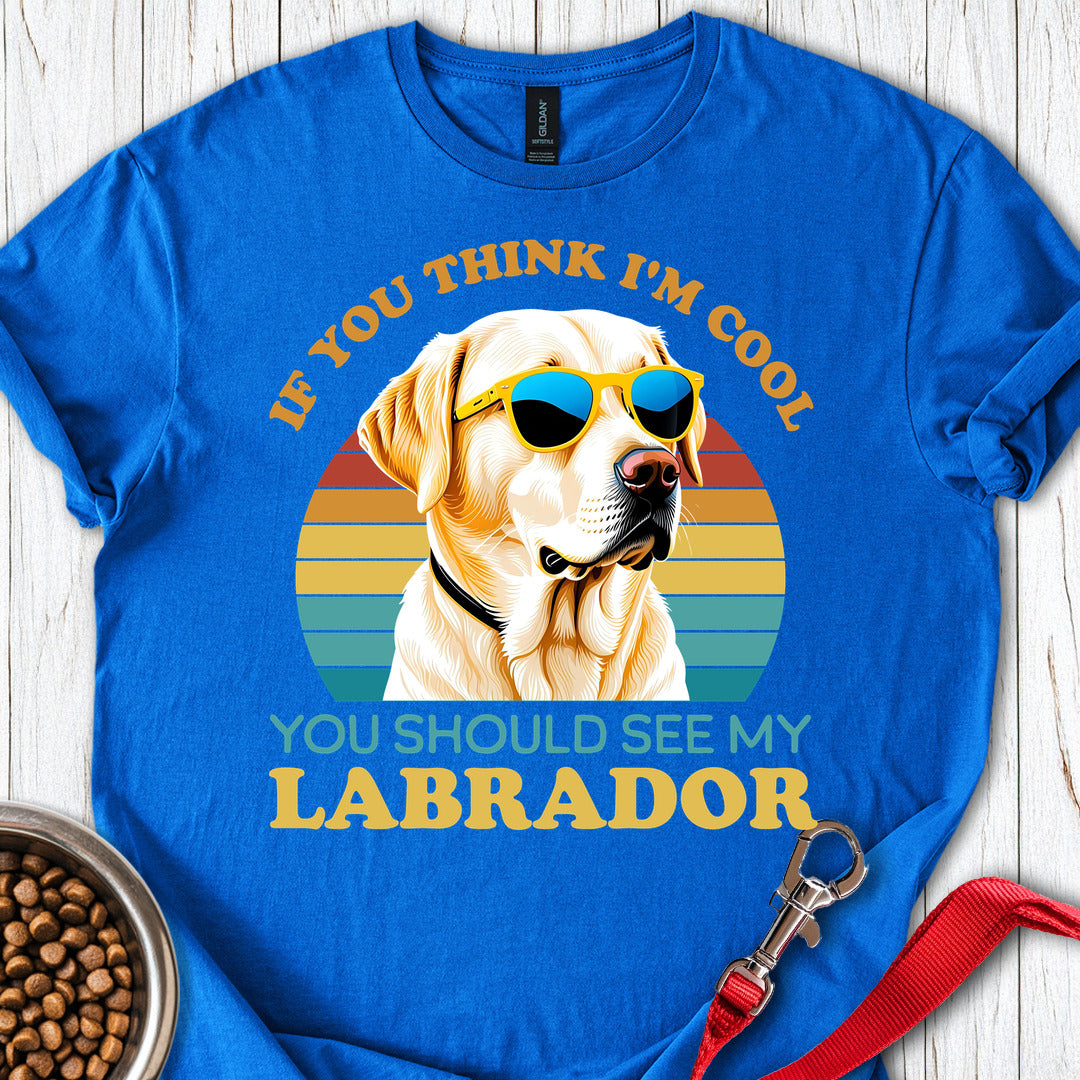 Cool Yellow Labrador T Shirt Gift For Dog Lover