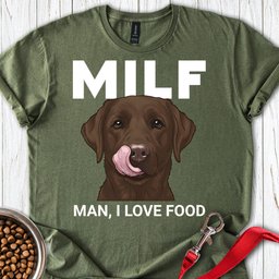 Chocolate Lab Milf T Shirt Gift For Dog Lover