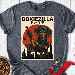 Dachshund Doxiezilla Black T Shirt Gift For Dog Lover