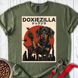 Dachshund Doxiezilla Black T Shirt Gift For Dog Lover