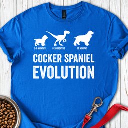 Cocker Spaniel Evolution T Shirt Gift For Dog Lover