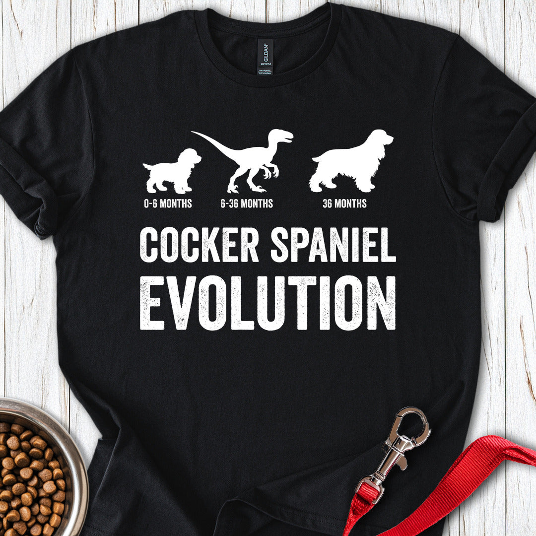 Cocker Spaniel Evolution T Shirt Gift For Dog Lover
