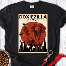 Dachshund Doxiezilla Red Premium Tee Gift For Dog Lover