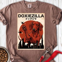 Dachshund Doxiezilla Red Premium Tee Gift For Dog Lover