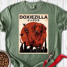 Dachshund Doxiezilla Red Premium Tee Gift For Dog Lover