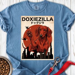 Dachshund Doxiezilla Red Premium Tee Gift For Dog Lover