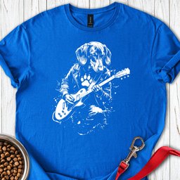 Dachshund Guitar T Shirt Gift For Dog Lover