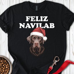 Chocolate Lab Funny Christmas T Shirt Gift For Dog Lover