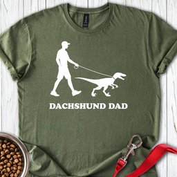 Dachshund Dad T Shirt Gift For Dad
