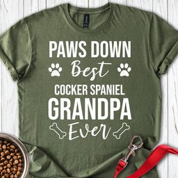 Cocker Spaniel Grandpa T Shirt Gift For Grandpa