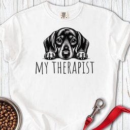 Dachshund My Therapist Premium Tee Gift For Dog Lover
