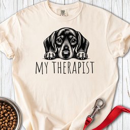 Dachshund My Therapist Premium Tee Gift For Dog Lover