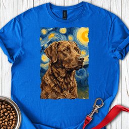 Chesapeake Bay Retriever Van Gogh T Shirt Gift For Dog Lover