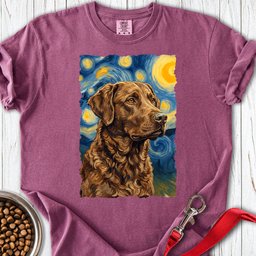 Chesapeake Bay Retriever Van Gogh Premium Tee Gift For Dog Lover