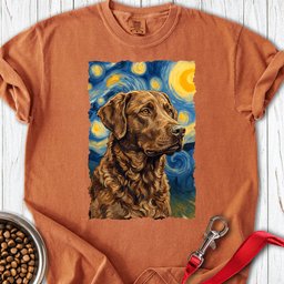 Chesapeake Bay Retriever Van Gogh Premium Tee Gift For Dog Lover