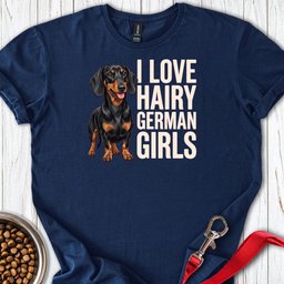 Dachshund Hairy German Girls Black And Tan T Shirt Gift For Dog Lover