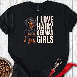 Dachshund Hairy German Girls Black And Tan T Shirt Gift For Dog Lover