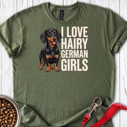 Dachshund Hairy German Girls Black And Tan T Shirt Gift For Dog Lover