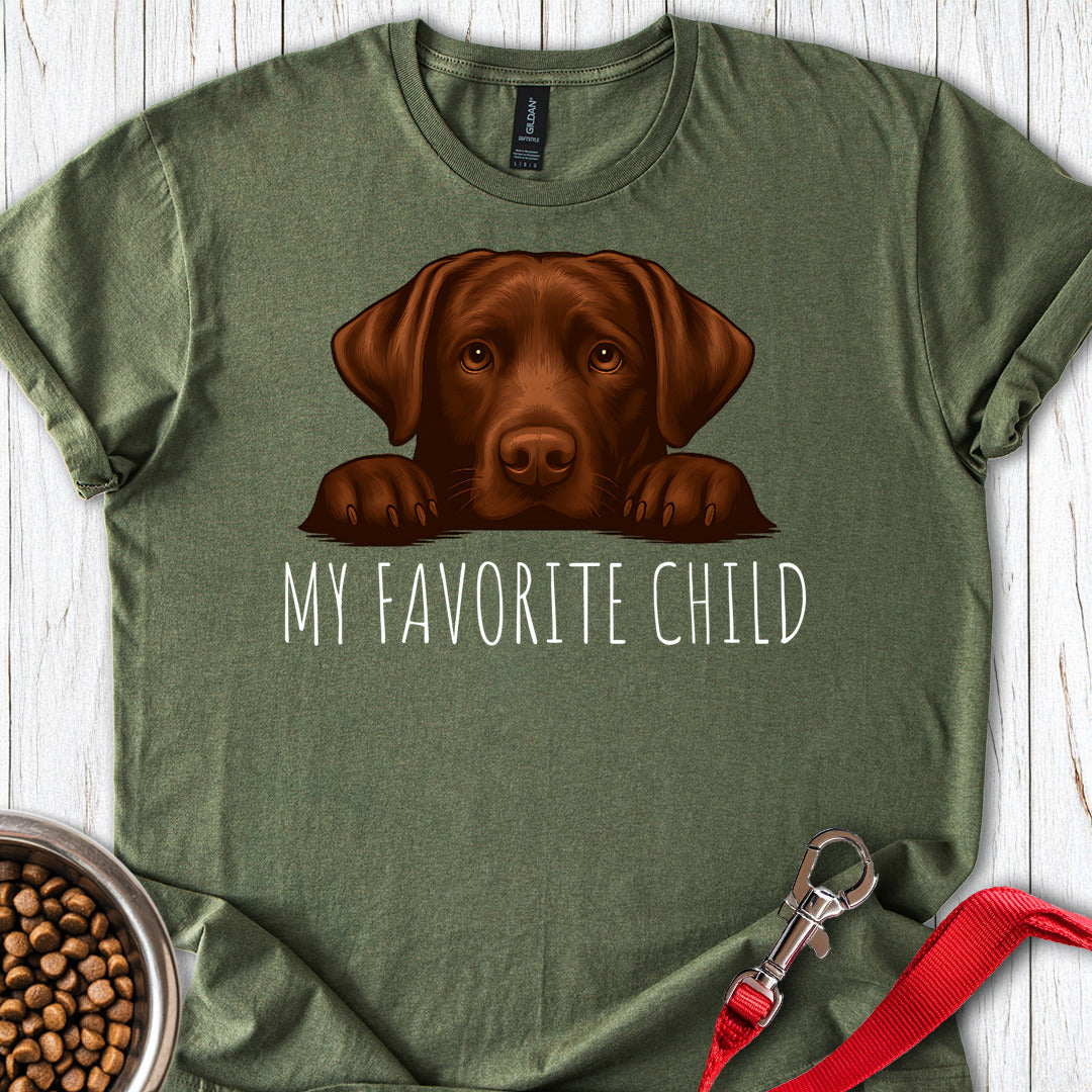 Chocolate Labrador Favorite Child T Shirt Gift For Dog Lover