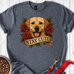 Cute Yellow Labrador Tattoo T Shirt Gift For Dog Lover