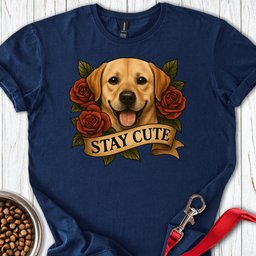 Cute Yellow Labrador Tattoo T Shirt Gift For Dog Lover