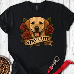Cute Yellow Labrador Tattoo T Shirt Gift For Dog Lover
