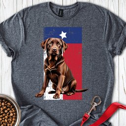 Chocolate Labrador Texas Flag T Shirt Gift For Dog Lover