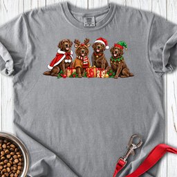 Chocolate Labradors Group Christmas Premium Tee Gift For Dog Lover