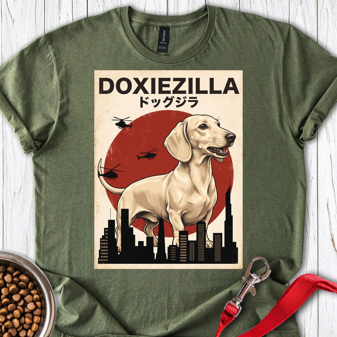 Dachshund Doxiezilla Cream T Shirt Gift For Dog Lover