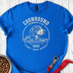 Coonhound Swimming Club T Shirt Gift For Dog Lover