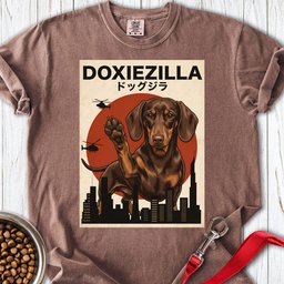 Dachshund Doxiezilla Chocolate Premium Tee Gift For Dog Lover