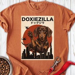 Dachshund Doxiezilla Chocolate Premium Tee Gift For Dog Lover