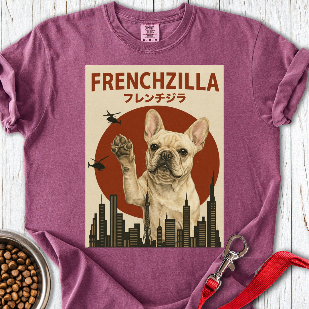 Cream Frenchzilla French Bulldog Premium Tee Gift For Dog Lover