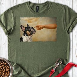 God Creates Tri Color Frenchie T Shirt Gift For Dog Lover