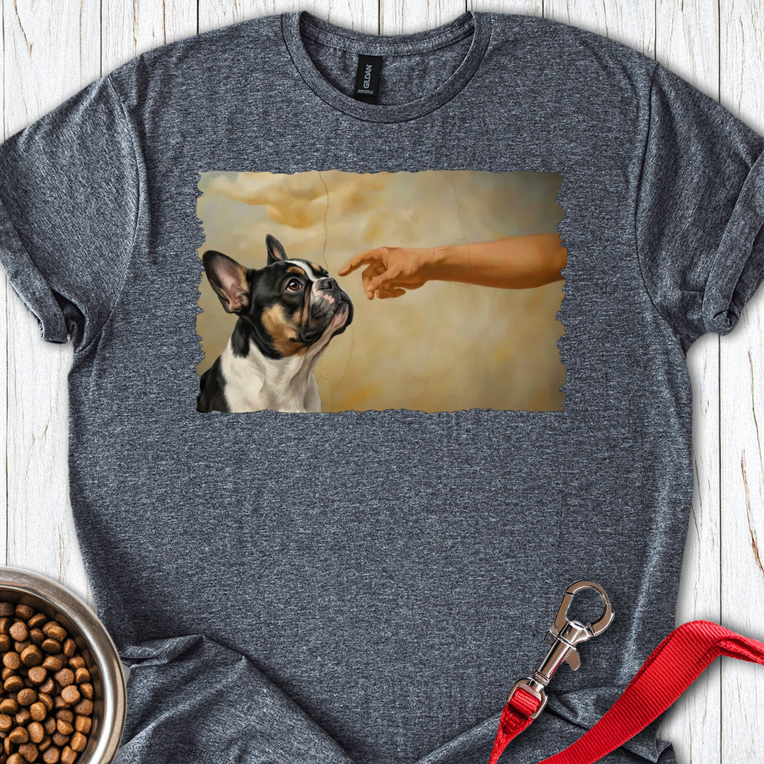 God Creates Tri Color Frenchie T Shirt Gift For Dog Lover