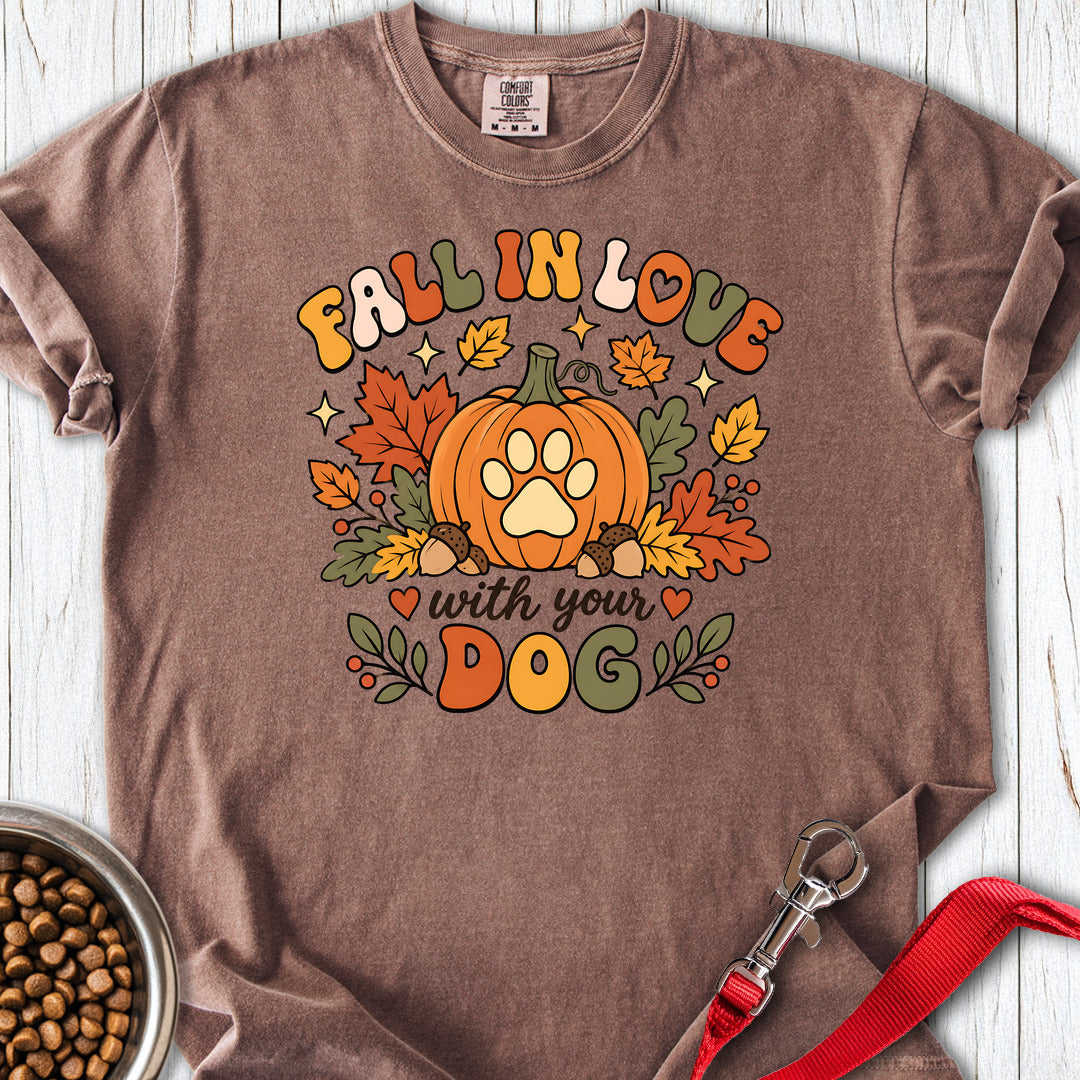 Fall In Love With Your Dog Premium Tee Gift For Dog Lover