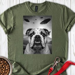 English Bulldog Ufo T Shirt Gift For Dog Lover